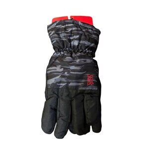 Ecko Unltd Winter Gloves Mens L NEW Black Gray Insulated Ski Snow Cold Weather